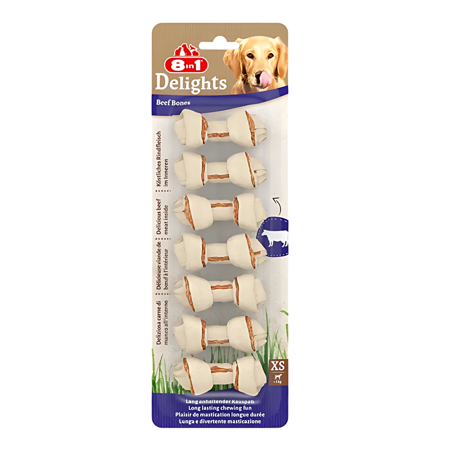 8 İN 1 Delights Biftekli XS Köpek Kemik Ödül
