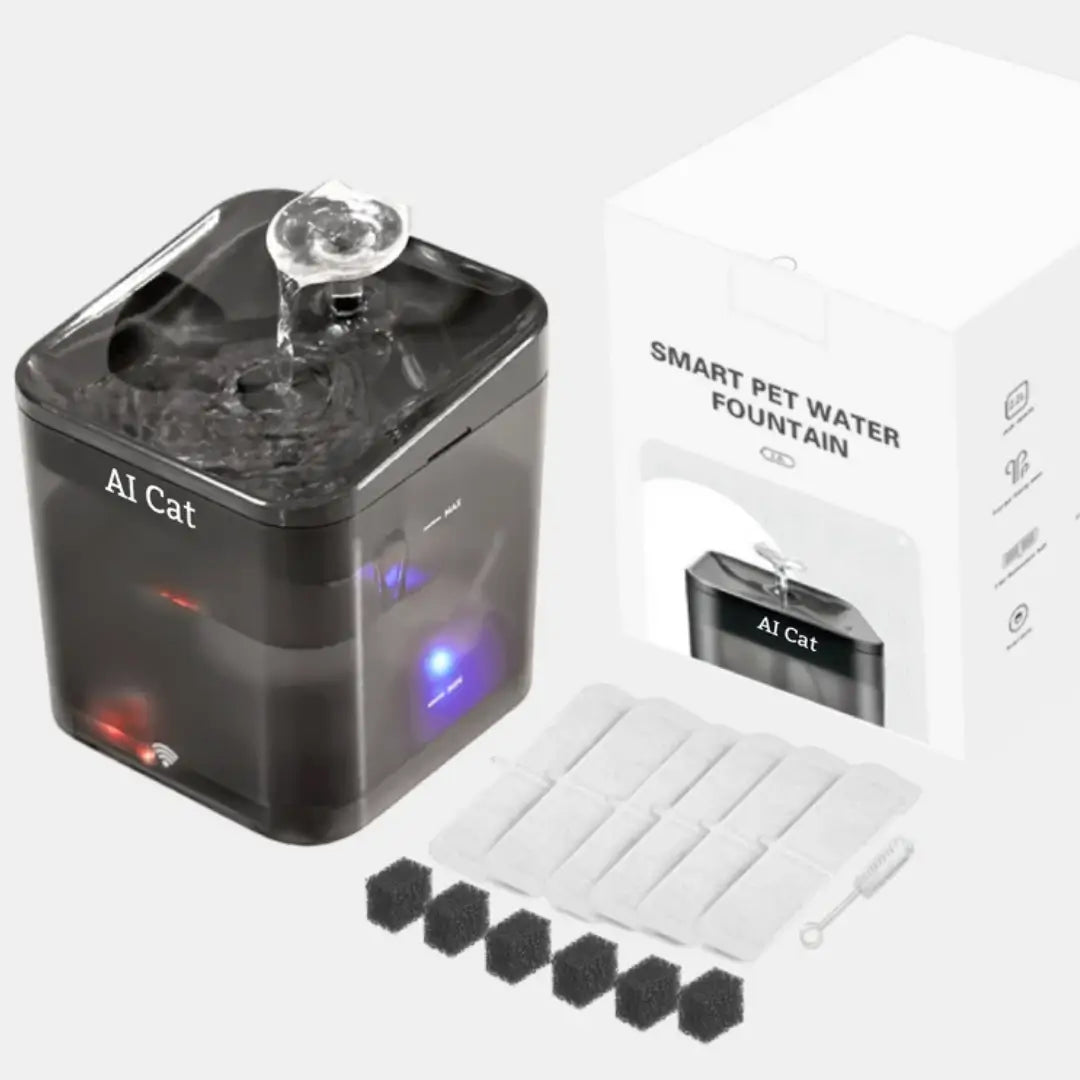 AI Cat Beta Akıllı Kedi ve Köpek Su Çeşmesi 2,2 Litre Akıllı WiFi – Siyah