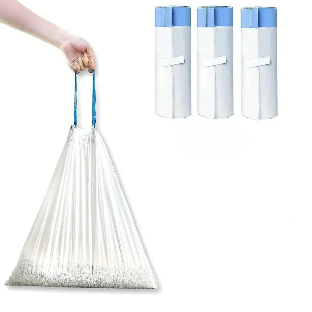 AI Cat Akıllı Kedi Tuvaleti Büzgülü Çöp Poşeti 3lü Seti, 3*15 Adet, 46*50 mm