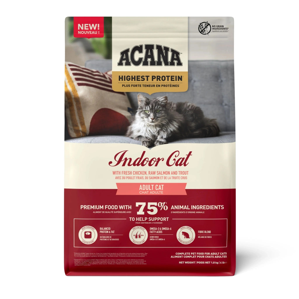 Acana Highest Protein Indoor Cat Kısırlaştırılmış Tavuk ve Balıklı Yetişkin Kedi Maması