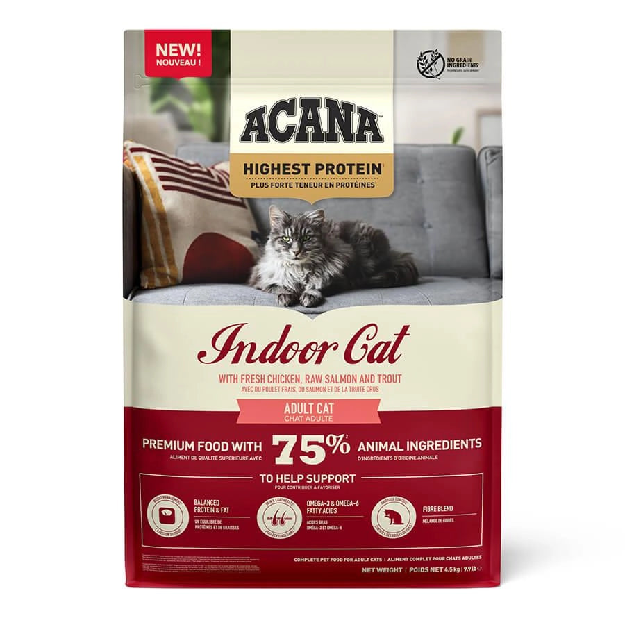 Acana Highest Protein Indoor Cat Kısırlaştırılmış Tavuk ve Balıklı Yetişkin Kedi Maması