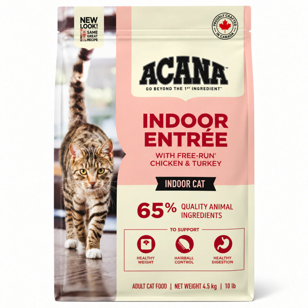Acana Indoor Entrée Tavuk, hindi, bütün ringa balığı ve tavşan Yetişkin Kedi Maması
