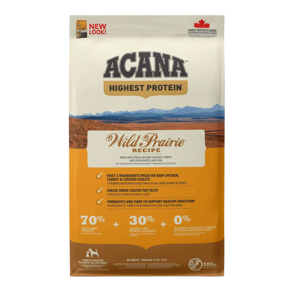 Acana Wild Prairie Tahılsız Büyük Irk ve Orta Irk ve Küçük Irk Köpek Maması, 11,4 kg