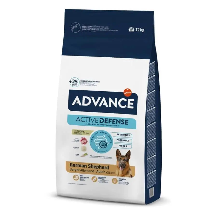 Advance Active Defense Hindili Yetişkin German Shepherd Köpek Maması, 12kg