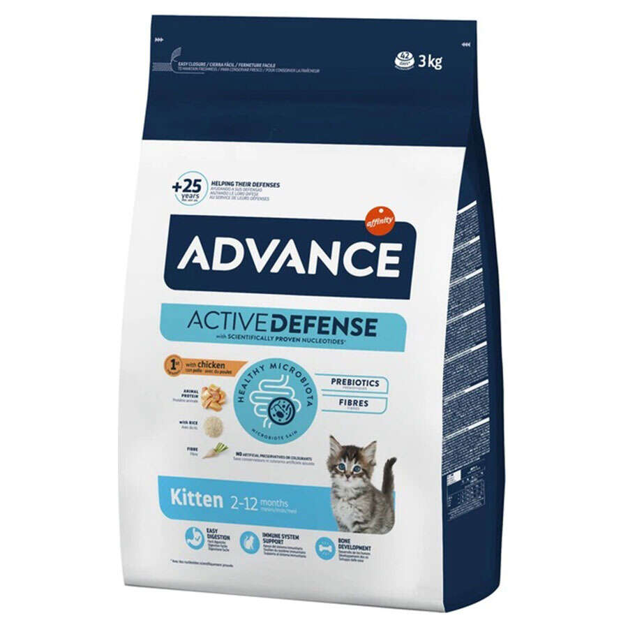 Advance Active Defense Tavuk ve Pirinçli Yavru Kedi Maması