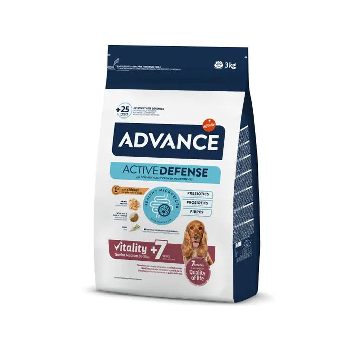 Advance Active Defense Vitality +7 Tavuk ve Pirinçli Orta Yaşlı Köpek Maması, 3kg