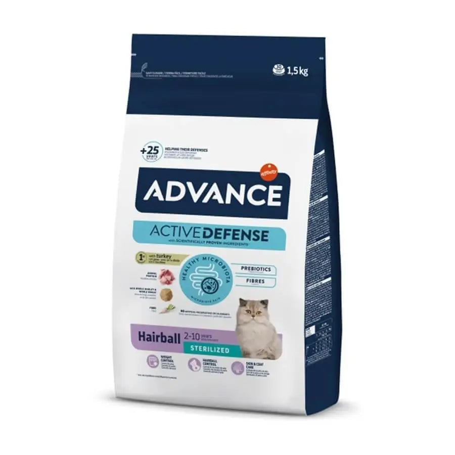 Advance Active Defense Kısırlaştırılmış Hairball Hindili Yetişkin Kedi Maması