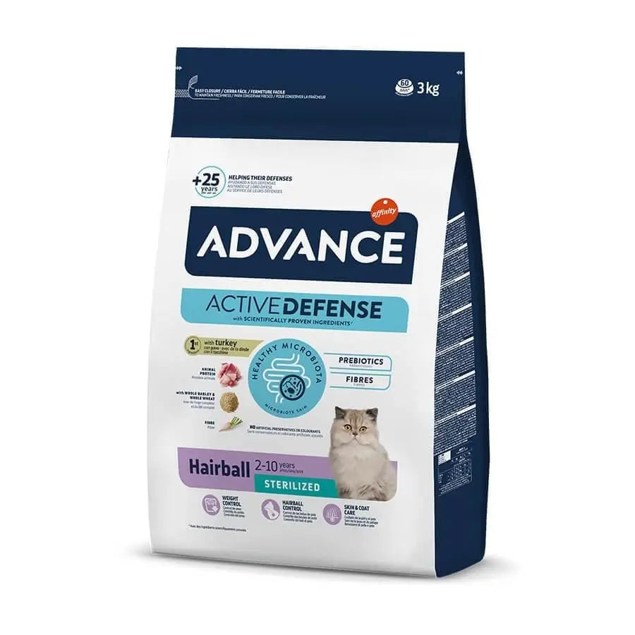 Advance Active Defense Kısırlaştırılmış Hairball Hindili Yetişkin Kedi Maması