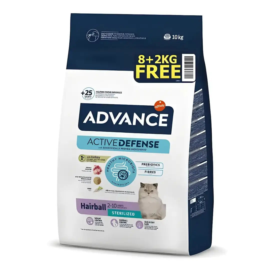 Advance Active Defense Kısırlaştırılmış Hairball Hindili Yetişkin Kedi Maması