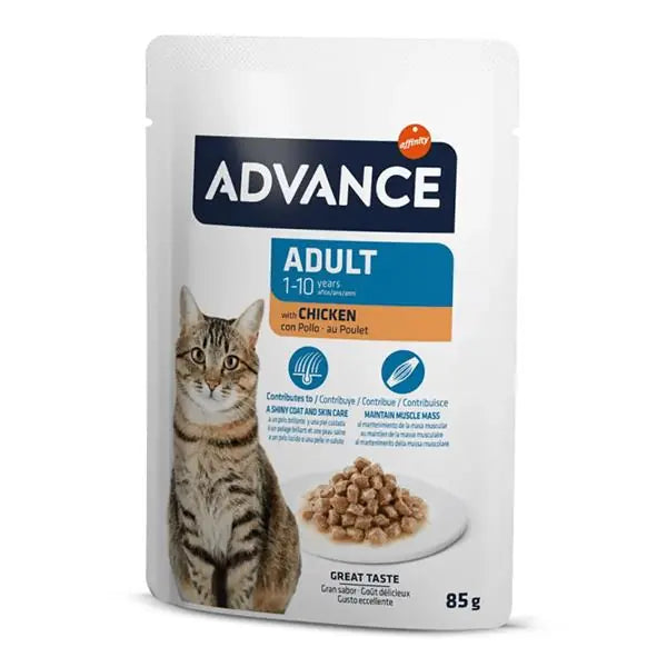Advance Adult Poach Tavuklu Yetişkin Kedi Yaş Maması, 85g