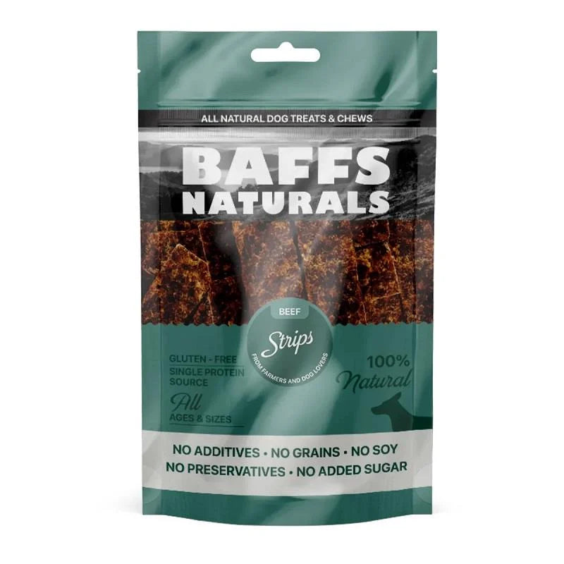Baffs Naturals Dana Etli Köpek Strips Ödül, 100g