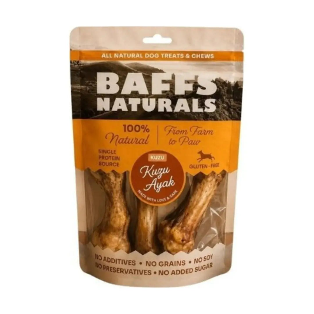 Baffs Naturals Kuzu Ayağı Köpek Ödül, 3 lü Paket, 300g
