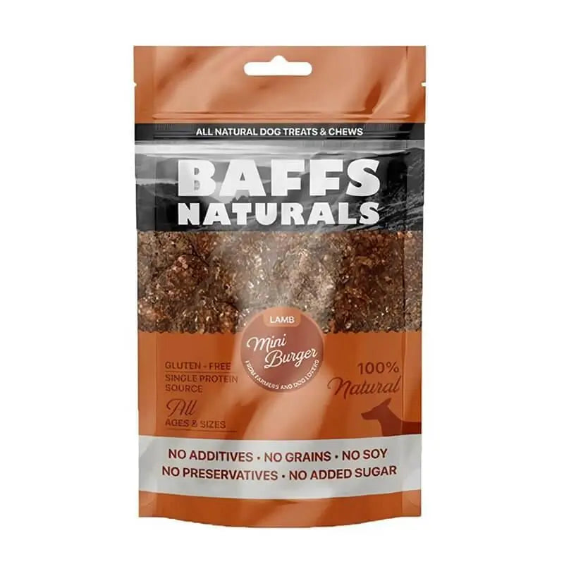 Baffs Naturals Kuzu Etli Köpek Burger Ödül, 100g
