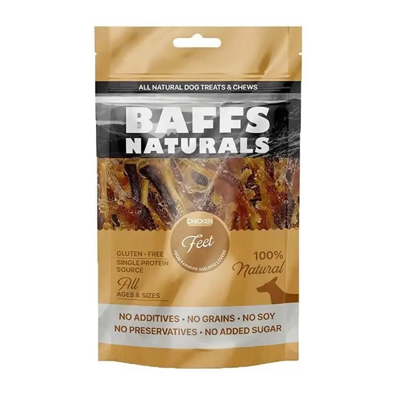 Baffs Naturals Tavuk Ayağı Köpek Snack Ödül Maması, 100 g