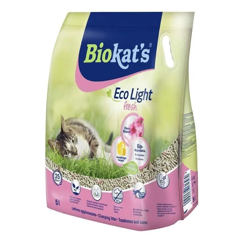 Biokat's Eco Light Fresh Cherry Blossom Pelet Kedi Kumu, 5Lt
