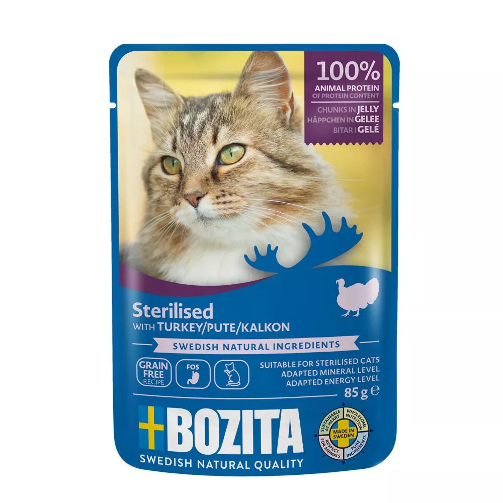 Bozita Jöle İçinde Kısırlaştırılmış Kedi Yaş Maması, 85 g