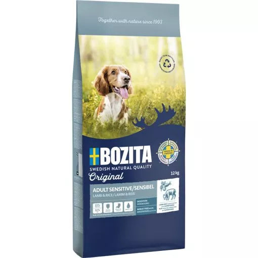 Bozita Original Kuzu Etli ve Pirinçli Tahıllı Yetişkin Köpek Maması, 12 kg