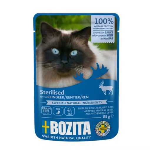 Bozita Sos İçinde Kısırlaştırılmış Kedi Yaş Maması, 85 g