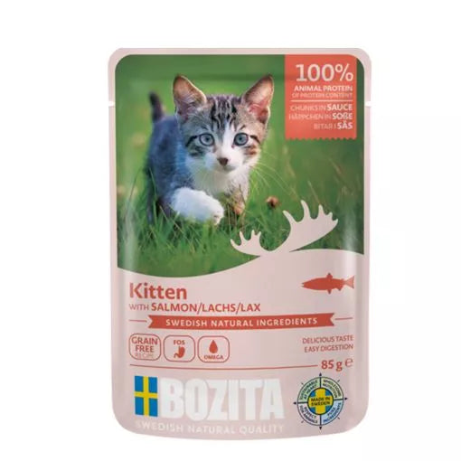 Bozita Sos İçinde Somonlu Yavru Kedi Yaş Maması, 85 g