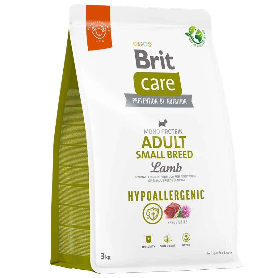 Brit Care Adult Hypo-Allergenic Kuzu Eti ve Pirinçli Tahılsız Mini Yetişkin Köpek Maması, 3kg