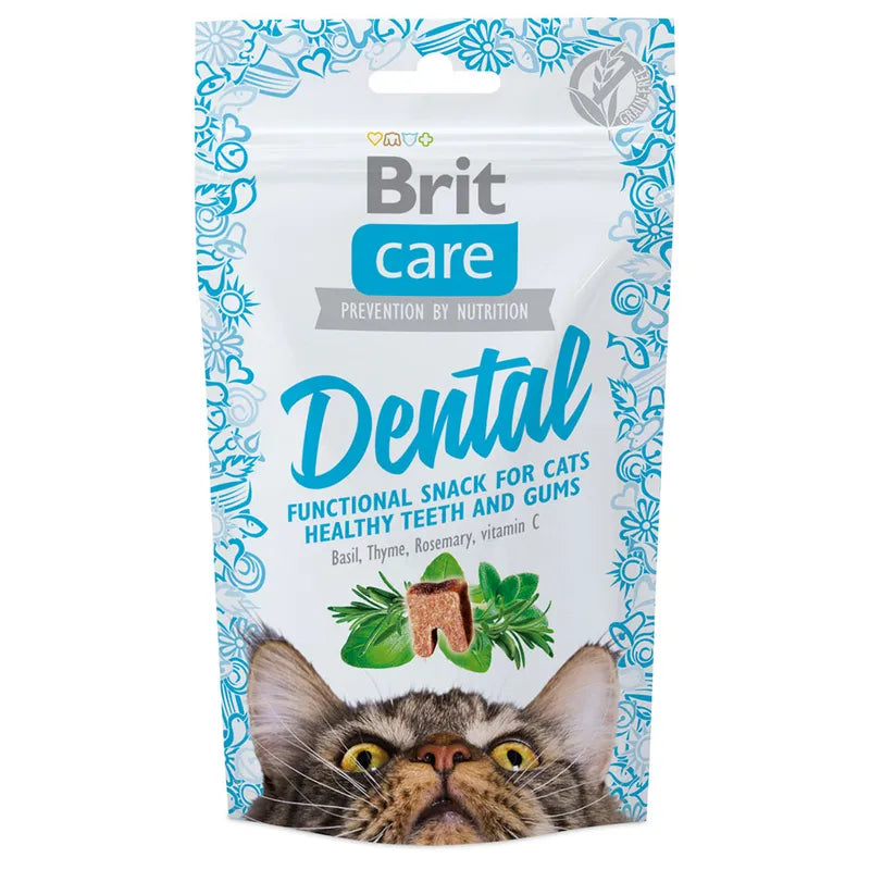 Brit Care Dental Hindili Tahılsız Yetişkin Kedi Ödül Maması, 50g