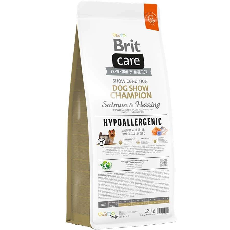 Brit Care Dog Show Champion Hypo-Allergenic Somon ve Ringa Balıklı Tahılsız Yetişkin Köpek Maması