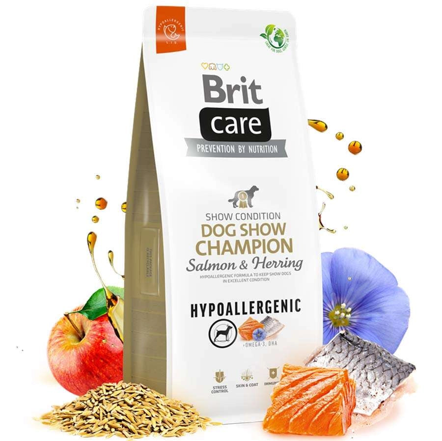 Brit Care Dog Show Champion Hypo-Allergenic Somon ve Ringa Balıklı Tahılsız Yetişkin Köpek Maması