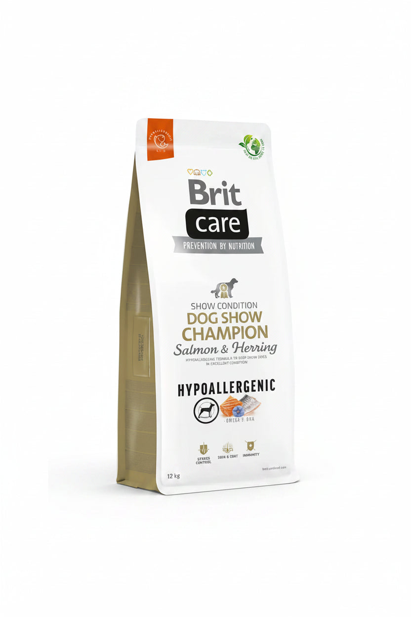 Brit Care Dog Show Champion Hypo-Allergenic Somon ve Ringa Balıklı Tahılsız Yetişkin Köpek Maması