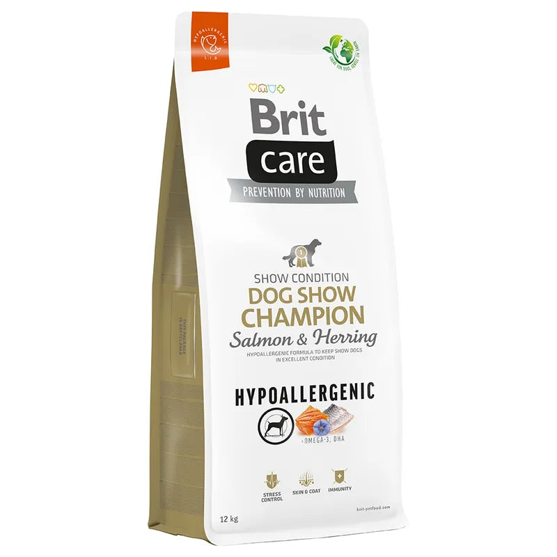 Brit Care Dog Show Champion Hypo-Allergenic Somon ve Ringa Balıklı Tahılsız Yetişkin Köpek Maması