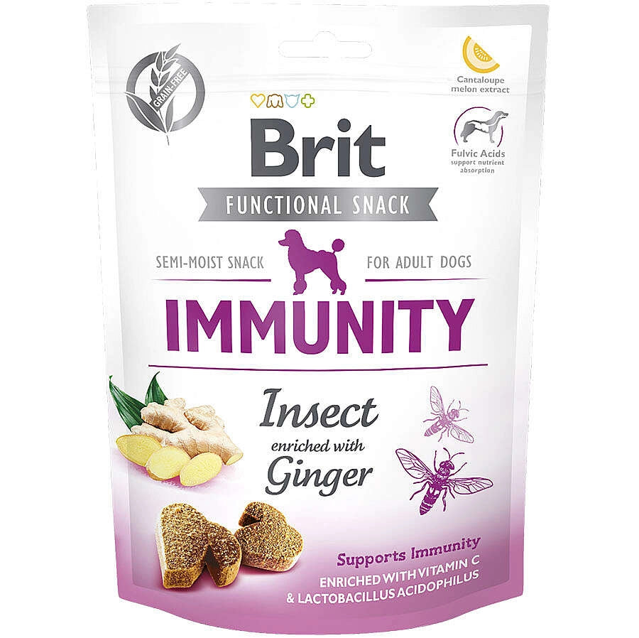 Brit Care Immunity Larva proteini ve Zencefilli Tahılsız Yetişkin Köpek Ödül Maması, 150g
