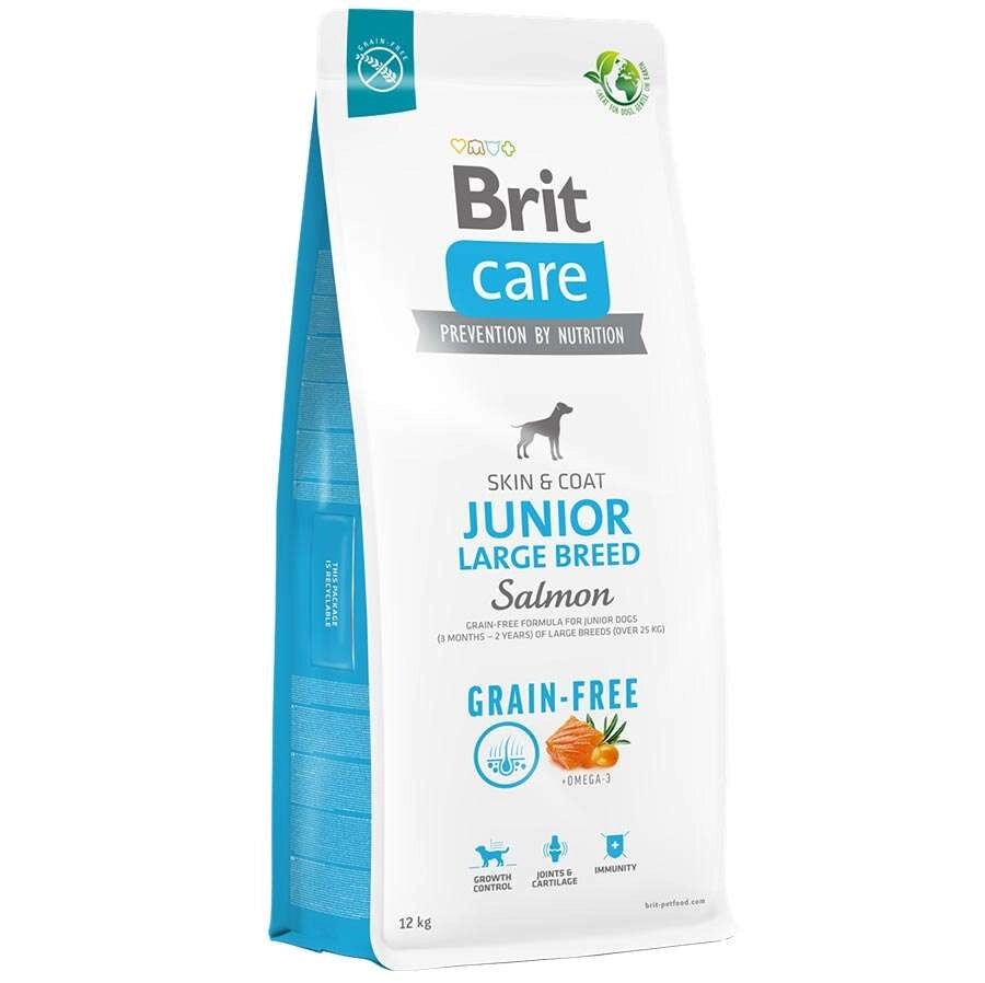 Brit Care Junior Deri ve Tüy Sağlığı Somonlu Tahılsız Büyük Yavru Köpek Maması, 12kg