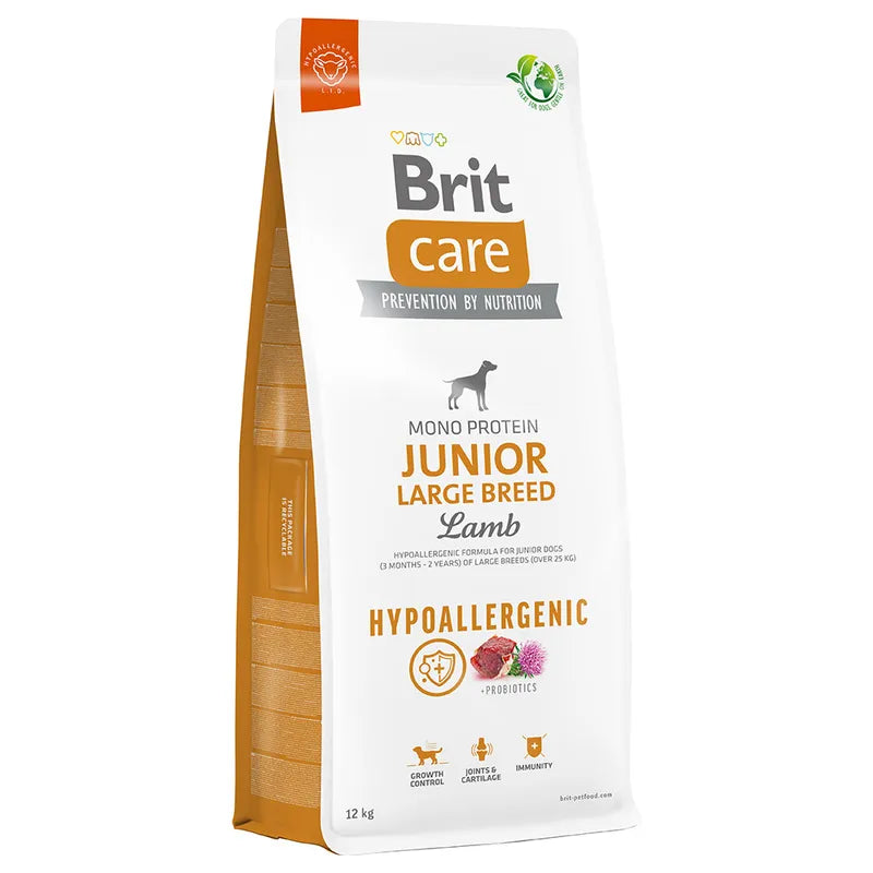 Brit Care Junior Hypo-Allergenic Kuzu Etli Tahılsız Büyük Yavru Köpek Maması, 12kg