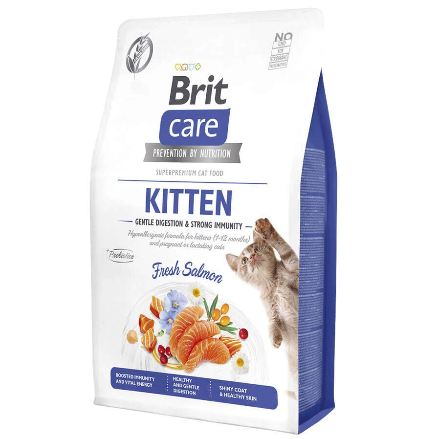 Brit Care Kitten Gentle Digestion & Strong Immunity Somonlu Tahılsız Yavru Kedi Maması, 2kg