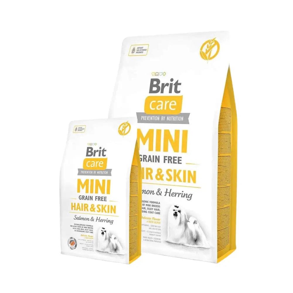 Brit Care Mini Deri ve Tüy Sağlığı Somon ve Ringa Balıklı Tahılsız Yetişkin Köpek Maması