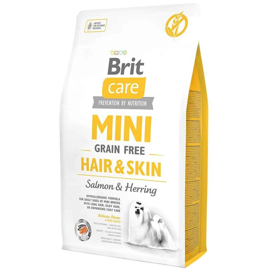 Brit Care Mini Deri ve Tüy Sağlığı Somon ve Ringa Balıklı Tahılsız Yetişkin Köpek Maması