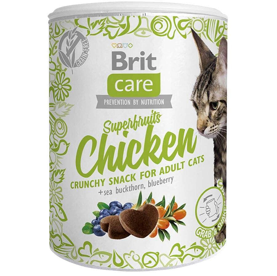 Brit Care Super Fruits Tavuklu Tahılsız Yetişkin Kedi Ödül Maması, 100g