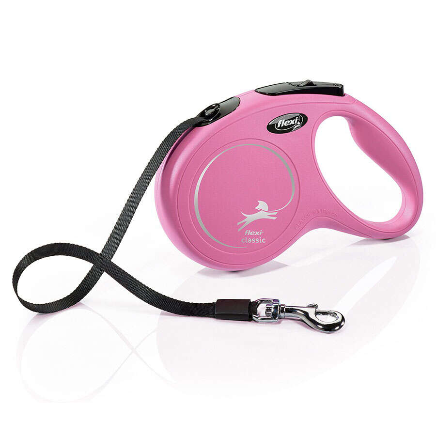 Flexi New Classic Mini Köpek Gezdirme Tasması, Pembe, 3m, Size: XS