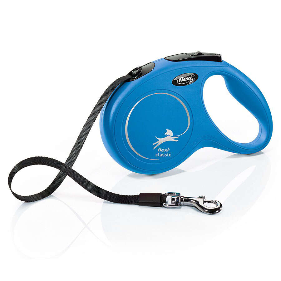 Flexi New Classic Mini Köpek Gezdirme Tasması, Mavi, 3m, Size: XS