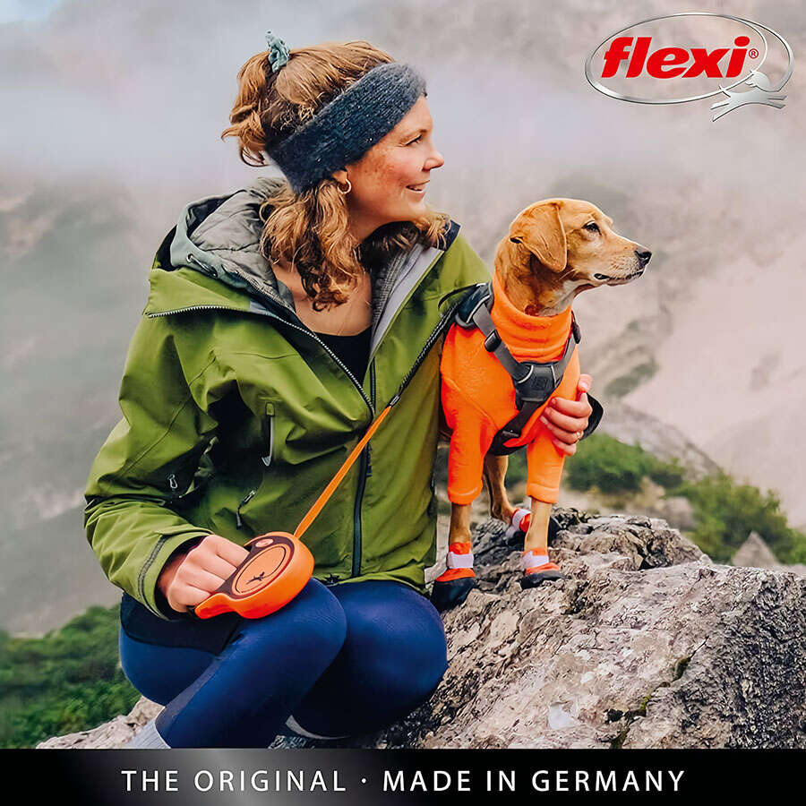 Flexi Xtreme Giant 8 metre otomatik köpek tasması L, turuncu