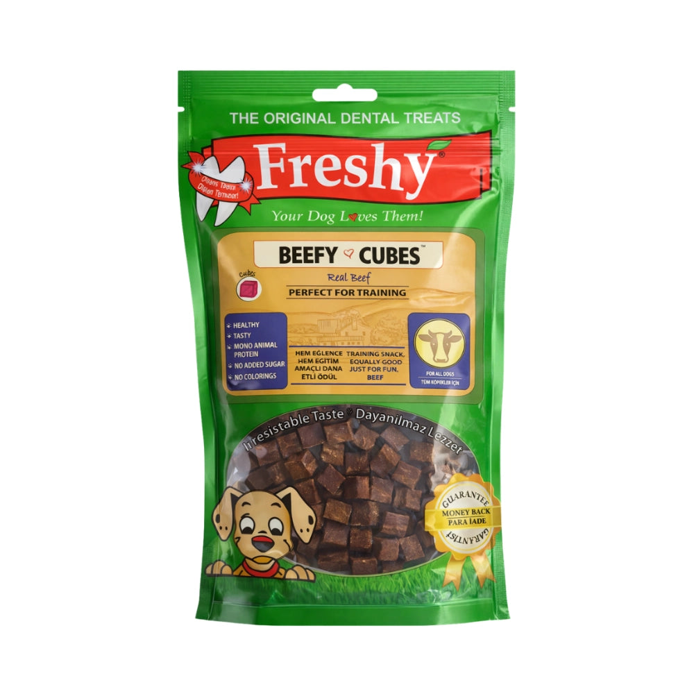Freshy Beefy Cubes Sığır Etli Köpek Ödül Maması, 80g