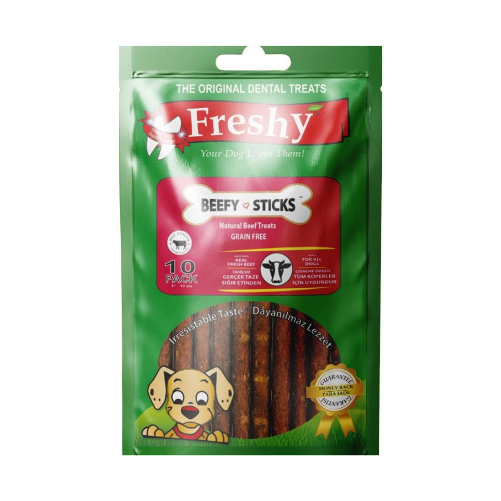 Freshy Beefy Sticks Sığır Etli Köpek Ödül Maması, 10 li Packet