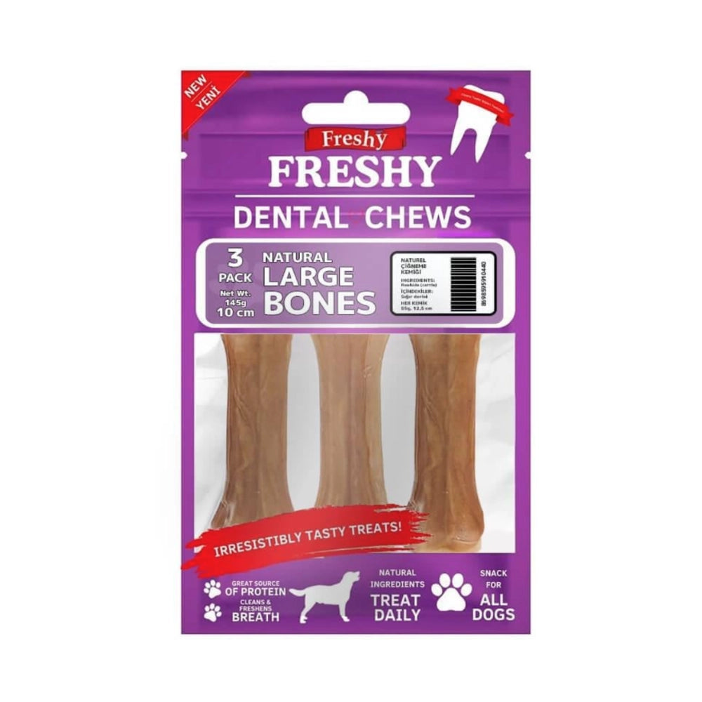 Freshy Dental Chews Large Köpek Ödül Maması, 3 li Packet, 12.5cm