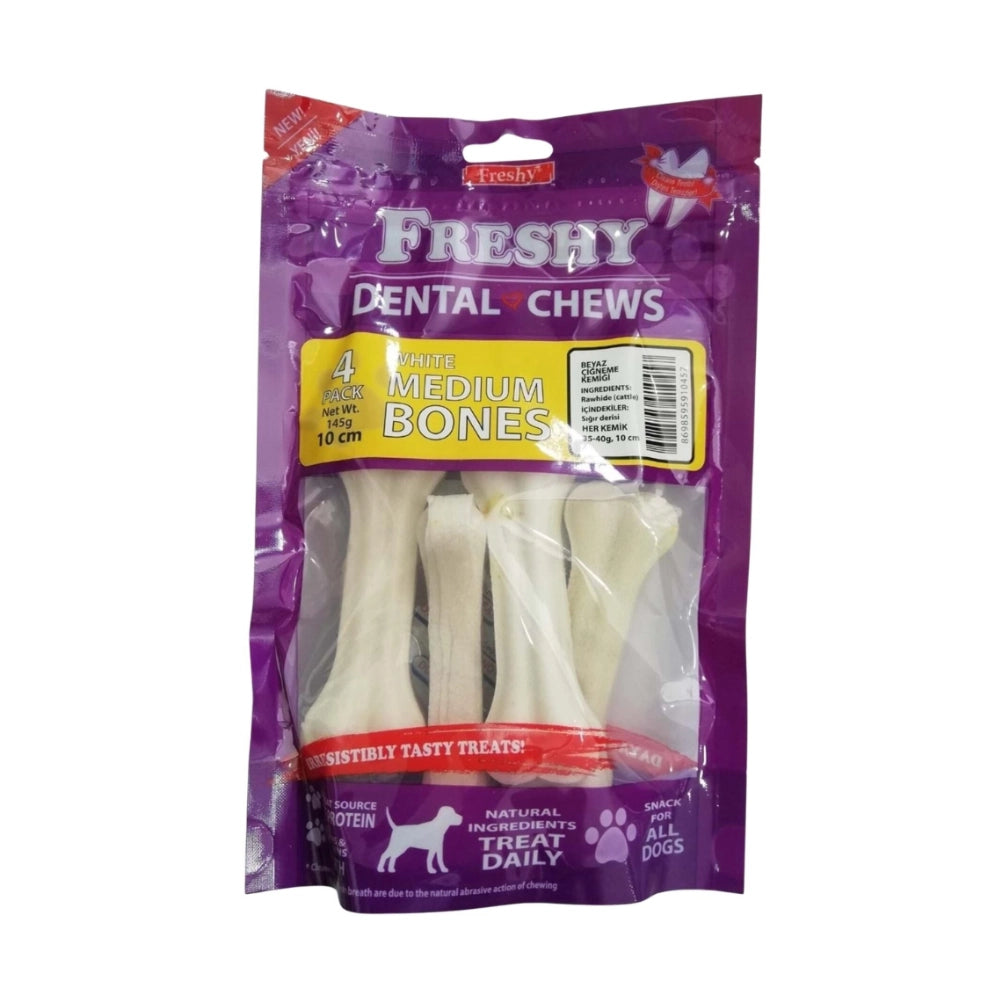 Freshy Dental Chews Medium Köpek Ödül Maması, 4 li Packet, 10cm