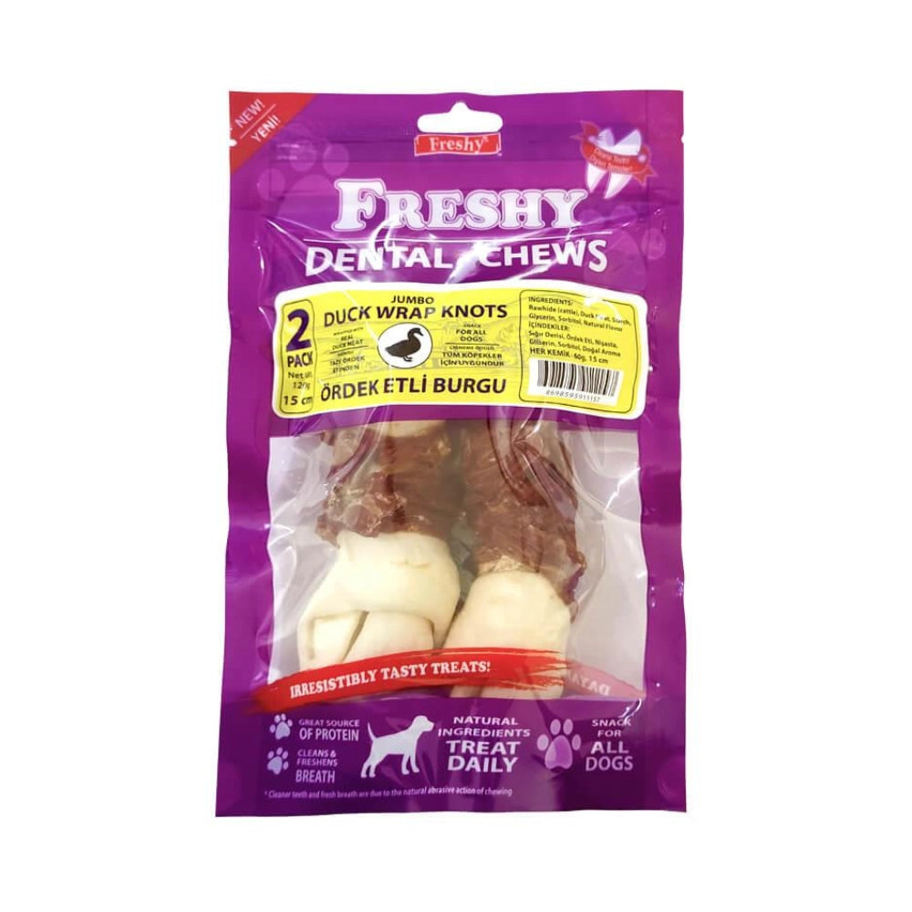 Freshy Dental Chews Ördekli Köpek Ödül Maması, 2 li Packet, 15cm