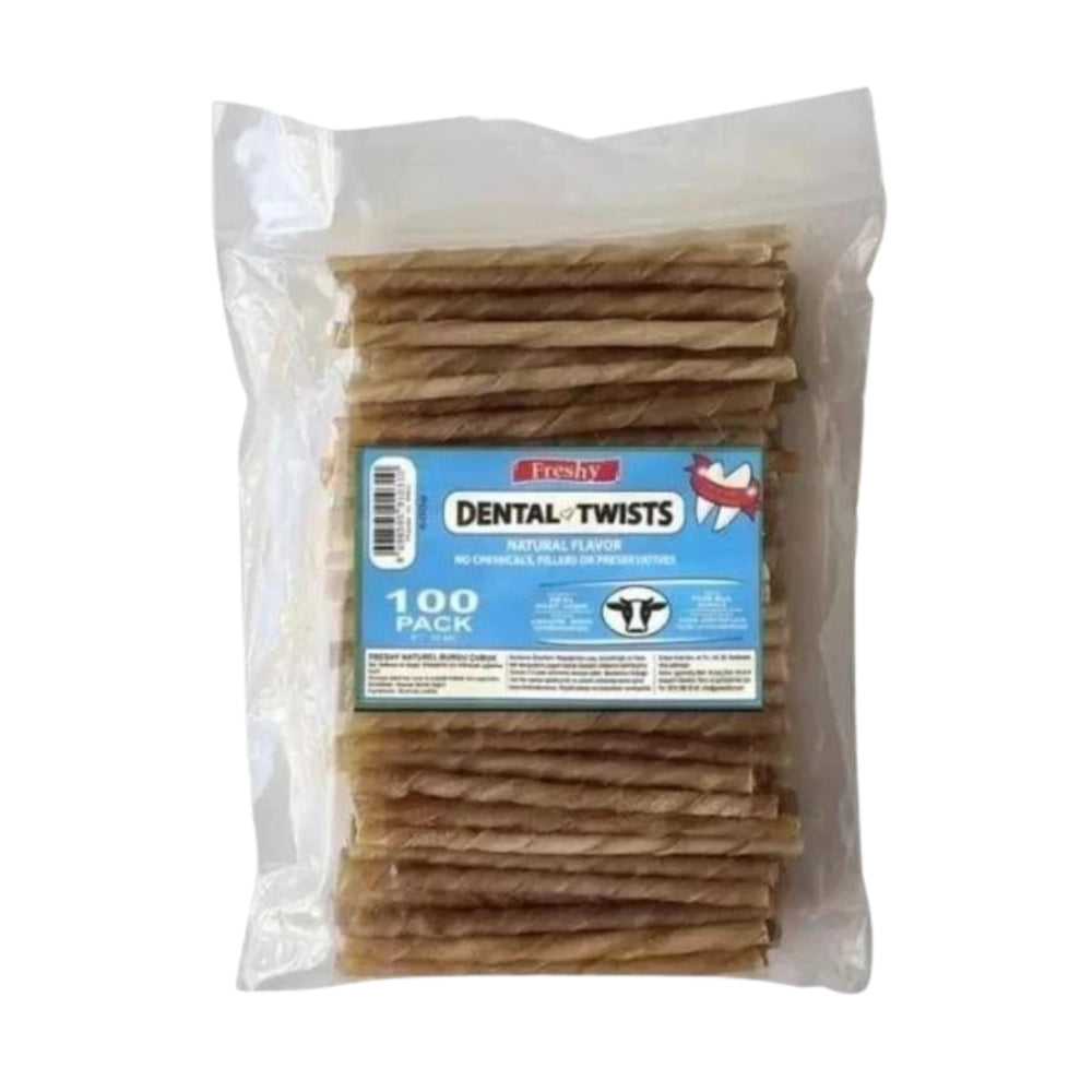 Freshy Dental Twists Köpek Ödül Maması, 100 li Packet, 13cm