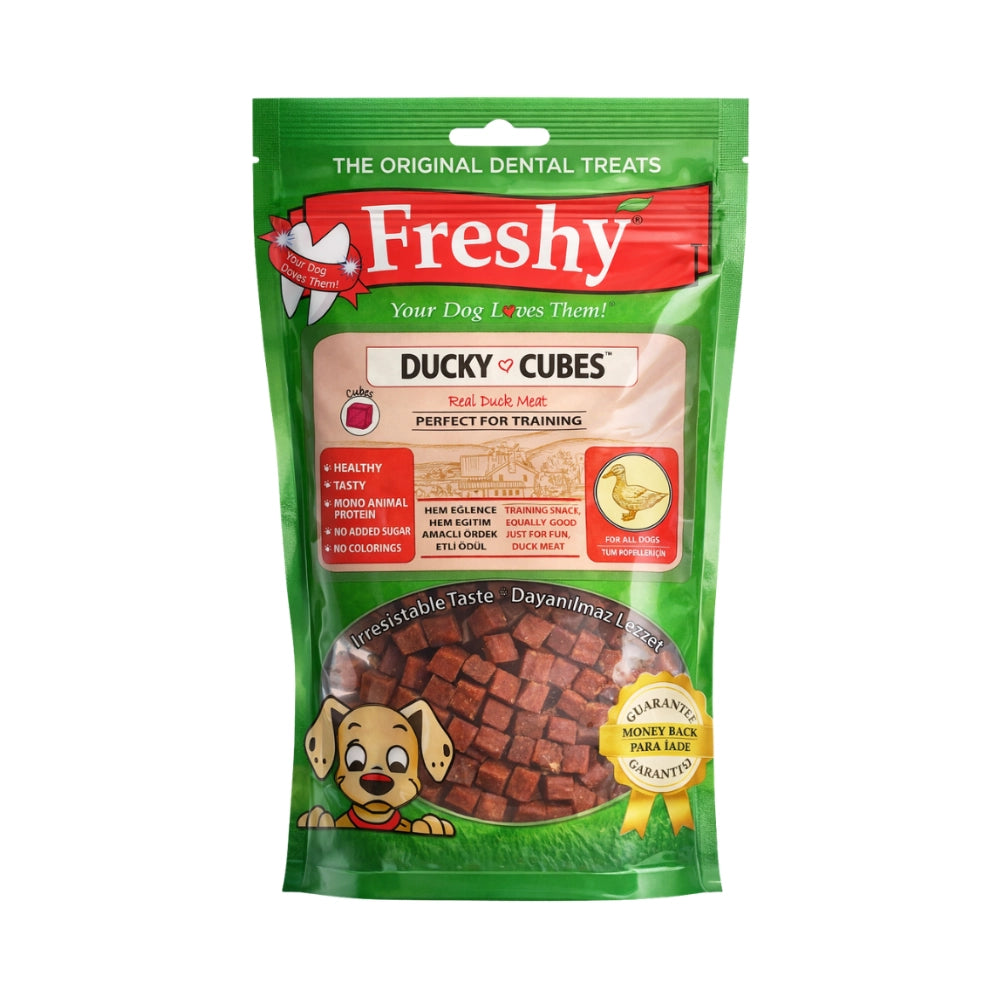 Freshy Ducky Cubes Ördekli Köpek Ödül Maması, 80g
