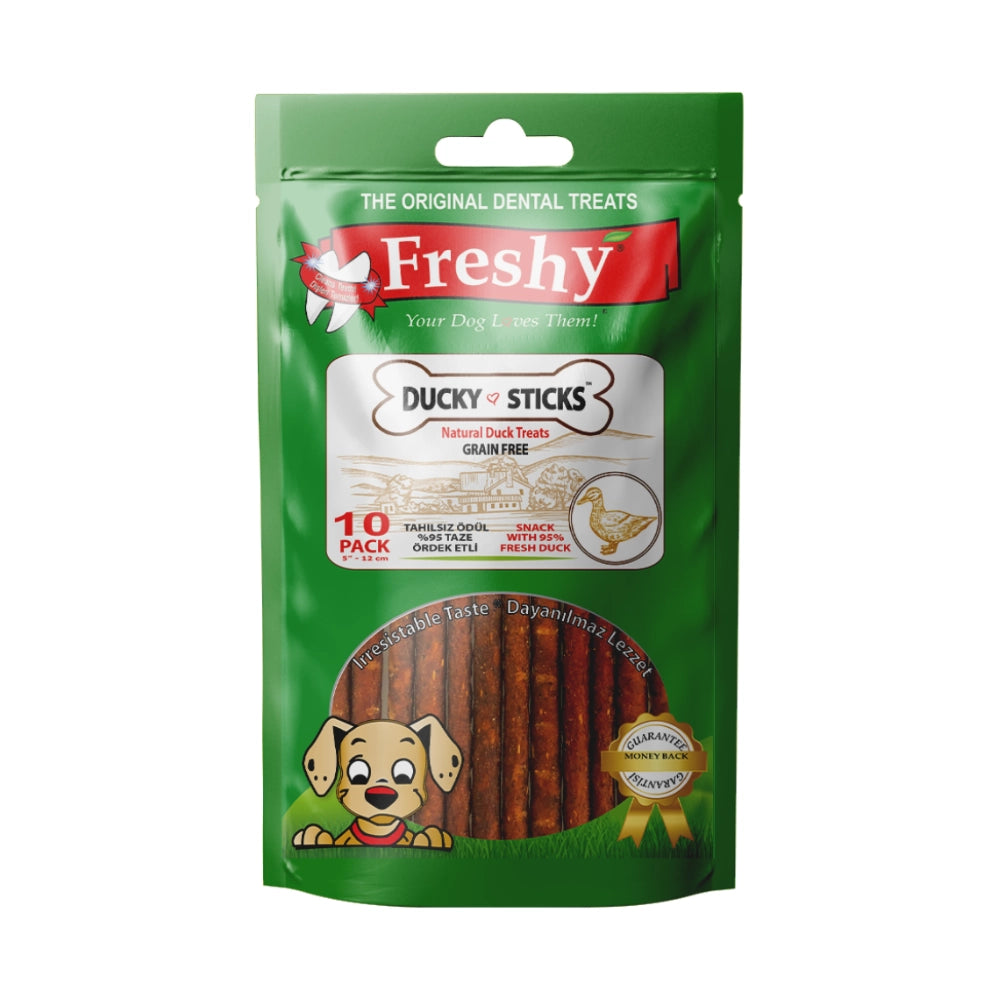 Freshy  Ducky Sticks Ördekli Köpek Ödül Maması, 10 li Packet