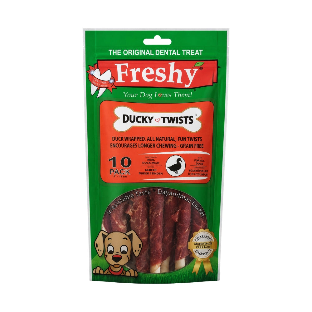 Freshy Ducky Twists Ördekli Köpek Ödül Maması, 10 li Packet