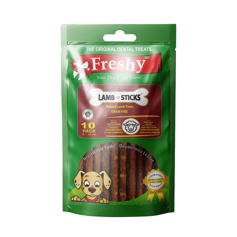 Freshy Lamb Sticks Kuzu Etli Köpek Ödül Maması, 10 li Packet, 12cm