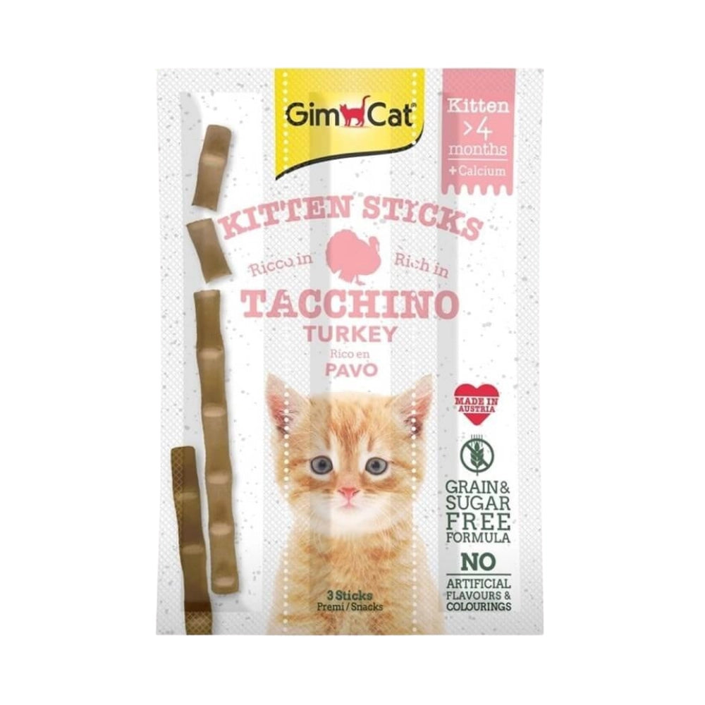 Gimcat Kitten Sticks Hindili Yavru Kedi Ödül, 3 lü Paket, 9g
